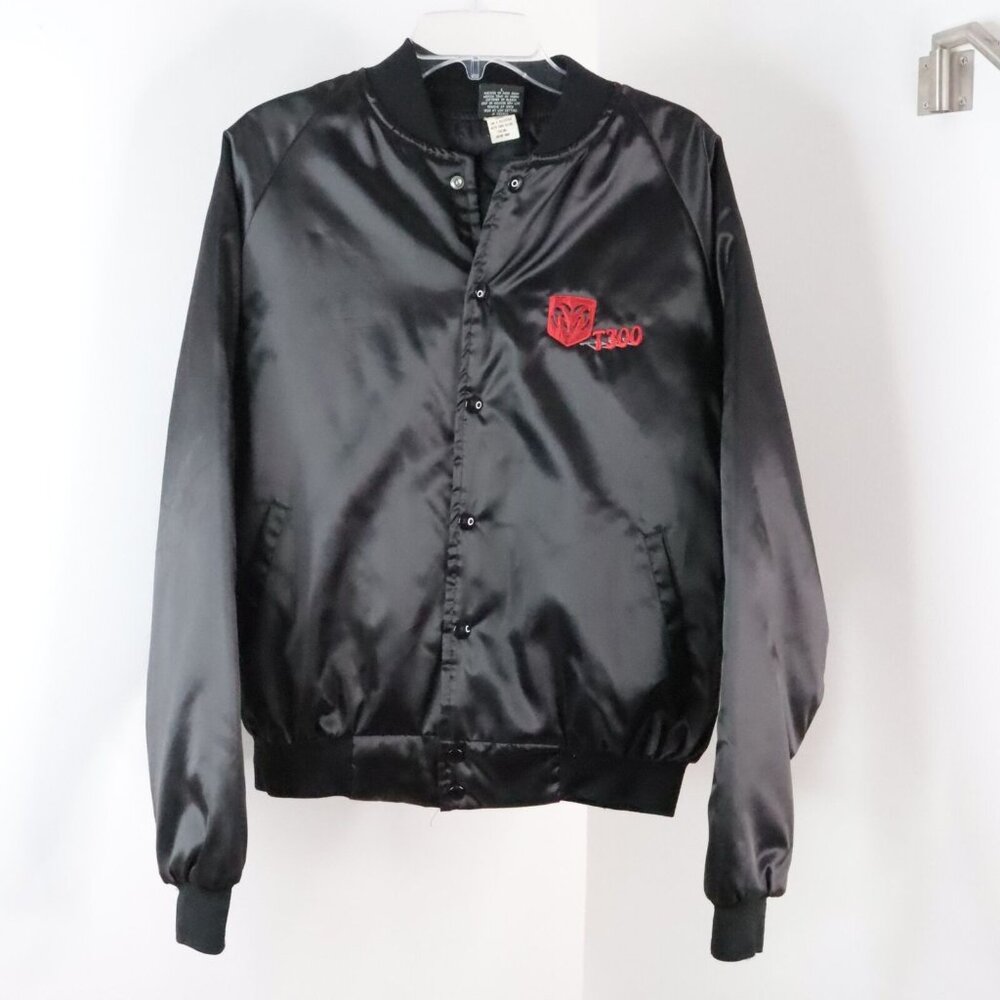 Vintage 90's America's Finest Jackets Men's L Dodge T300 Red Truck Bomber Coat